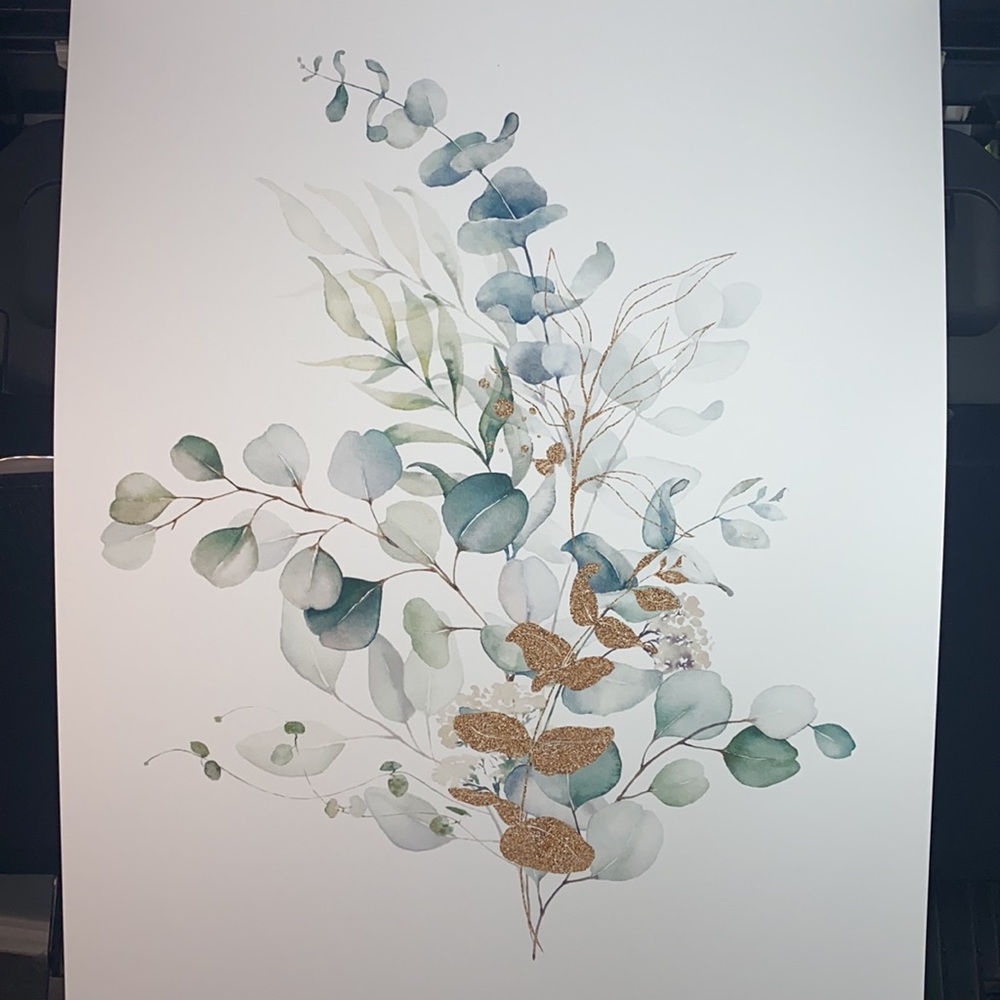 Wall Art Watercolor Botanical Eucalyptus Branch Print Unframed - Picture 10 of 12